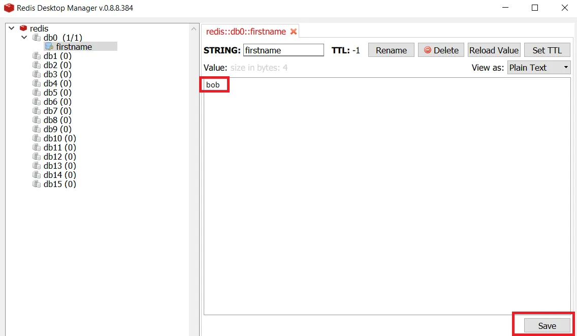 Redis Deskop Manager Edit Value