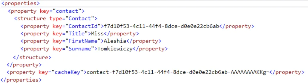 Get contact log properties