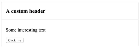 Card with custom header