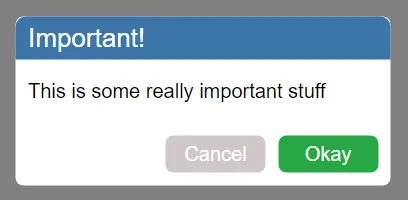 Styled modal dialog