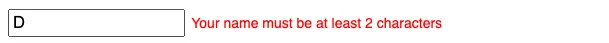 Validation error