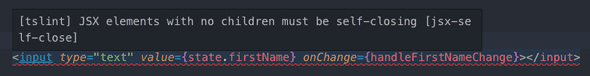 TSLint Self-Closing Elements