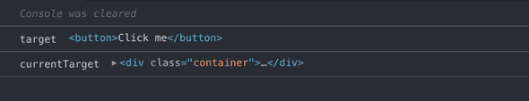 Event target v currentTarget console output