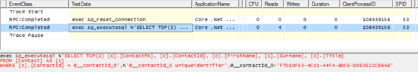 EF Core SQL Profile - Example 2