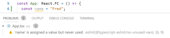 eslint error