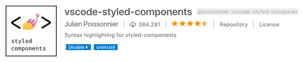 03 style components vscode