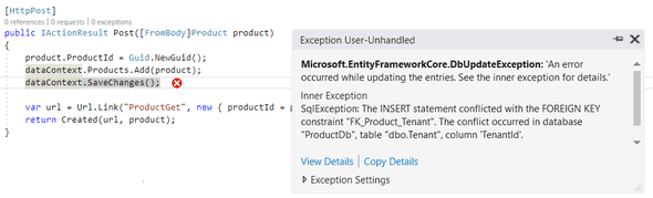 multitenant api post error