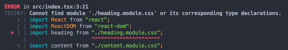 CSS module error