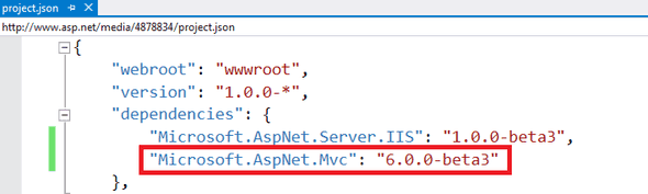 project.json dependency