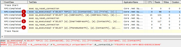 EF Core SQL Profile - Example 3